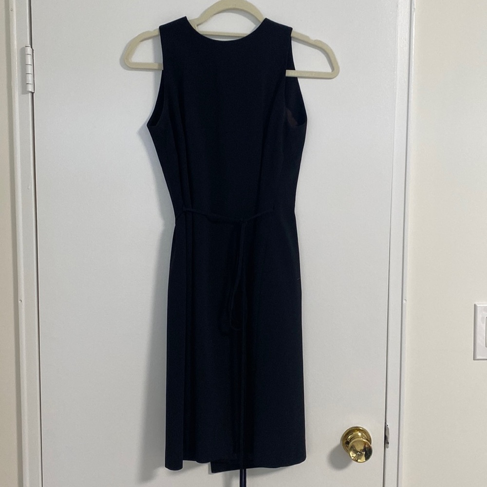 BCBG Max Azria Collection- Black Sleeveless Wrap Dress, Size 4